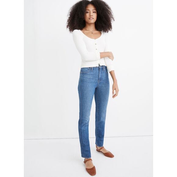 Madewell Stovepipe Full-Length High-Rise Jeans in Styler Wash size 29 x 33 - Picture 2 of 16